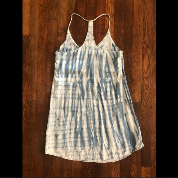 Cloth & Stone Blue Tie Dye Racerback Mini Dress - Picture 4 of 5